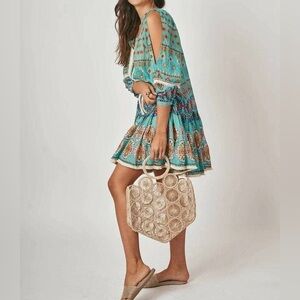 NWT Guadalupe Alamo Basket Weave Bag in Natural